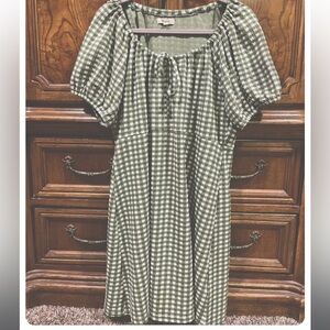 Madewell Green Plaid Summer dress